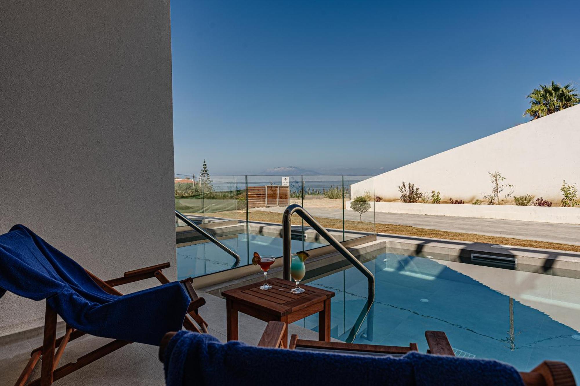 Magique Bleu Suites Tragáki Kültér fotó